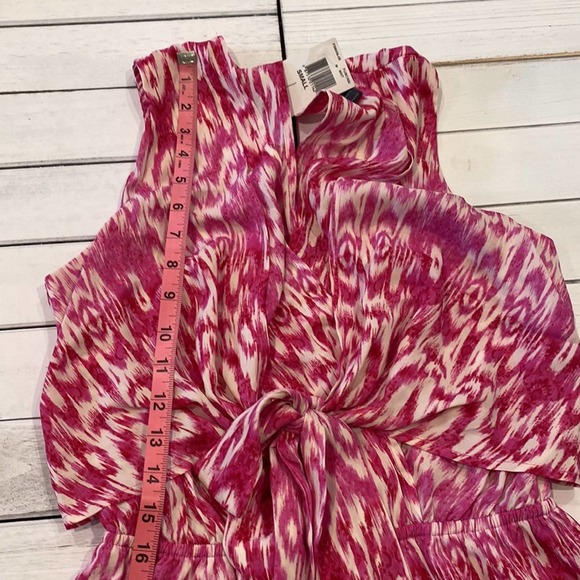 AQUA TIE FRONT SURPLICE ROMPER S NWT - Picture 15 of 16